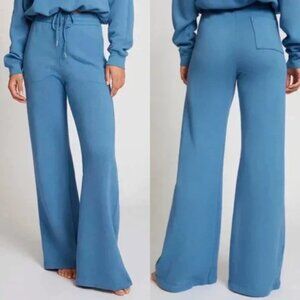 Amo Sybil Fleece Wide Leg Sweatpants Sky Blue XS
